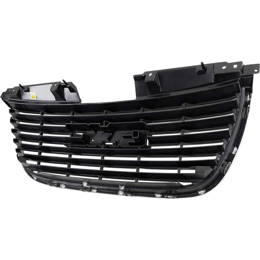 YUKON 07-14 GRILLE, Textured Black Shell and Insert, w/ Chrome Frame, (Exc. Hybrid/Denali Models) - CAPA