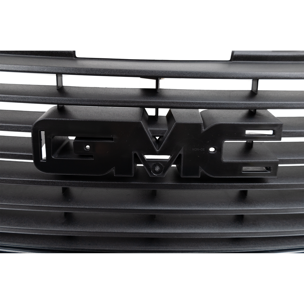 YUKON 07-14 GRILLE, Textured Black Shell and Insert, w/ Chrome Frame, (Exc. Hybrid/Denali Models) - CAPA