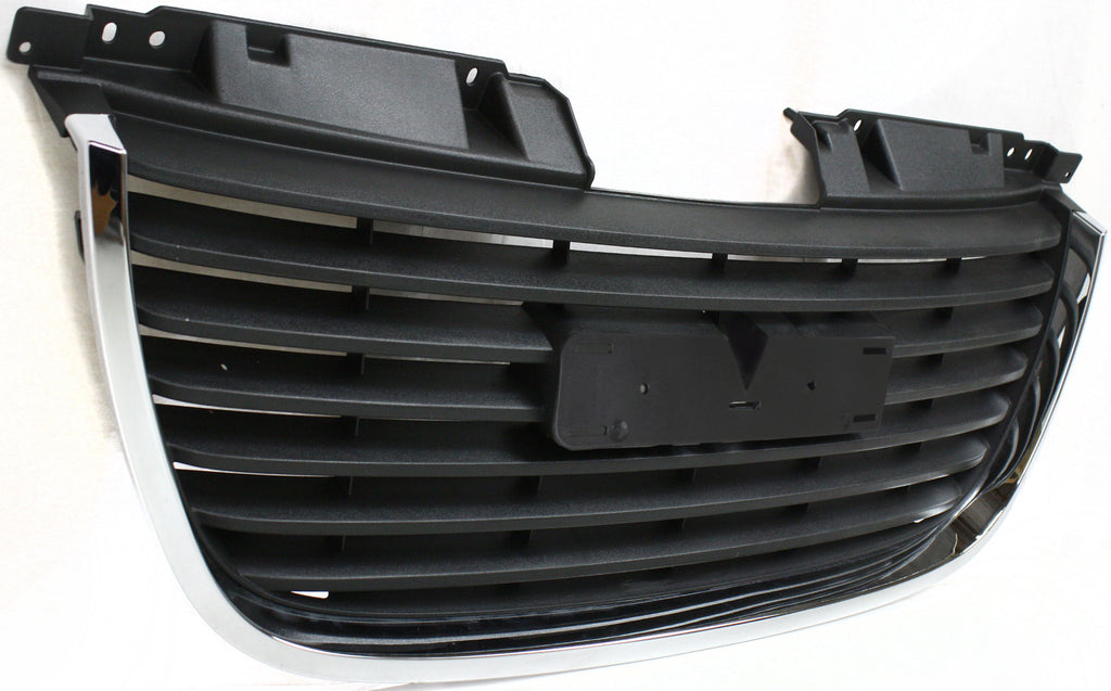 YUKON 07-14 GRILLE, Textured Black Shell and Insert, w/ Chrome Frame, (Exc. Hybrid/Denali Models)