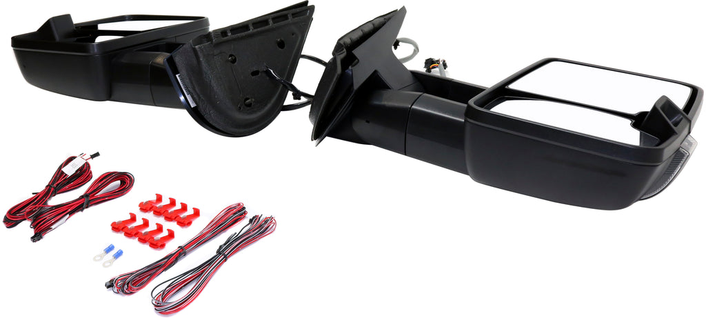 SILVERADO 07-13/SUBURBAN 07-14 TOWING MIRROR RH AND LH, Power, Manual Folding, Heated, Textured, w/ Signal Light