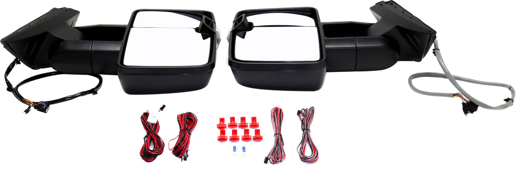 SILVERADO 07-13/SUBURBAN 07-14 TOWING MIRROR RH AND LH, Power, Manual Folding, Heated, Textured, w/ Signal Light