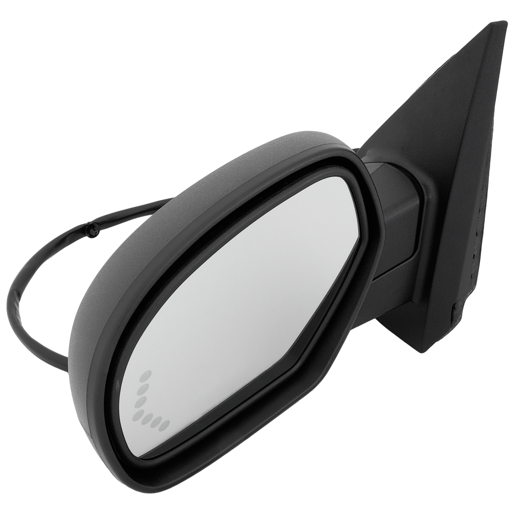 SUBURBAN/YUKON 07-14 MIRROR LH, Non-Towing, Power, Power Folding, Heated, Textured, w/ Auto Dimming, Memory, Puddle Light, and Signal Light, w/o Blind Stop Detection, w/o Off Road Package