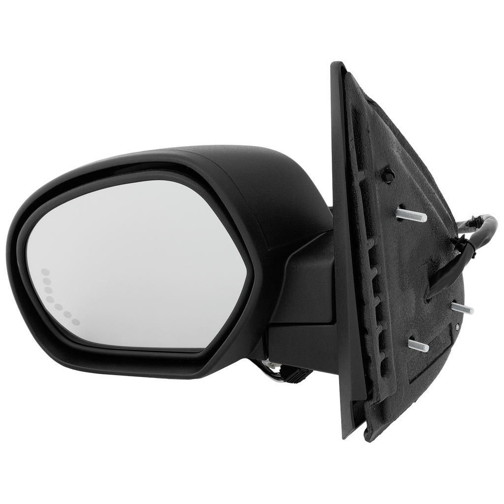 SUBURBAN/YUKON 07-14 MIRROR LH, Non-Towing, Power, Power Folding, Heated, Textured, w/ Auto Dimming, Memory, Puddle Light, and Signal Light, w/o Blind Stop Detection, w/o Off Road Package