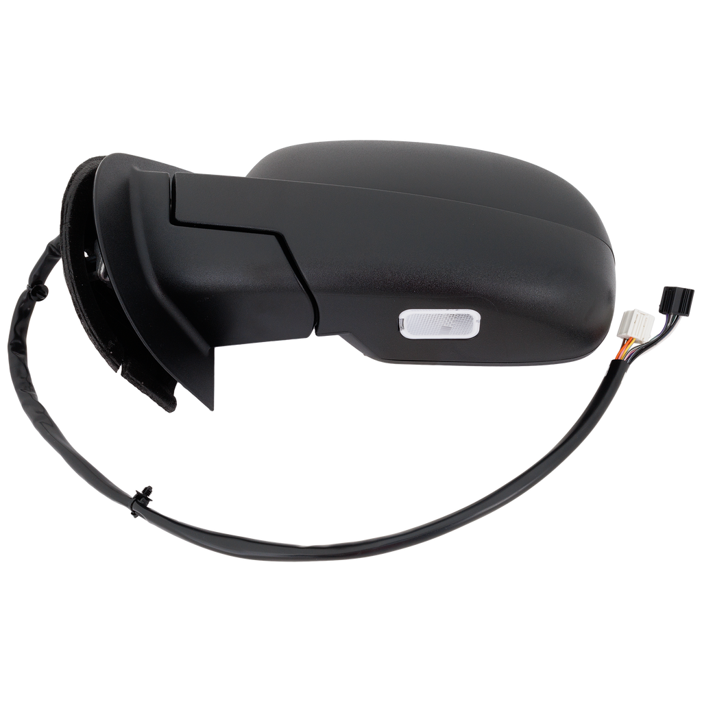 SUBURBAN/YUKON 07-14 MIRROR LH, Non-Towing, Power, Power Folding, Heated, Textured, w/ Auto Dimming, Memory, Puddle Light, and Signal Light, w/o Blind Stop Detection, w/o Off Road Package