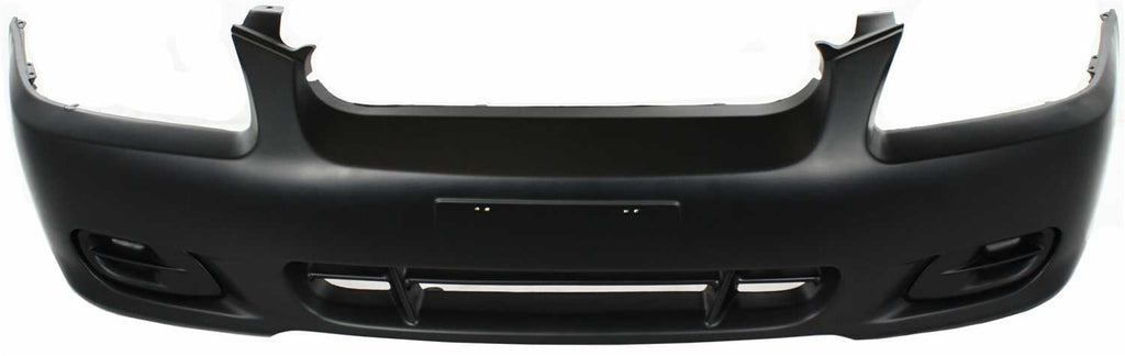 Front Bumper Cover Primed For 2000-2002 Hyundai Accent Without Fog Light Holes GL Model Sedan Replacement H010314P