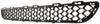 SANTA FE 07-09 FRONT BUMPER GRILLE, Air Intake, Black