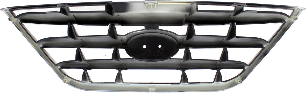 ELANTRA 04-06 GRILLE, Painted Black Shell and Insert, w/ Fog Lights