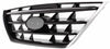 ELANTRA 04-06 GRILLE, ABS Plastic, Chrome Shell/Painted Black Insert, w/o Fog Lights