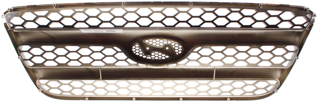 SANTA FE 07-09 GRILLE, Chrome Shell/Painted Silver-Black Insert, (Exc. Limited Model)