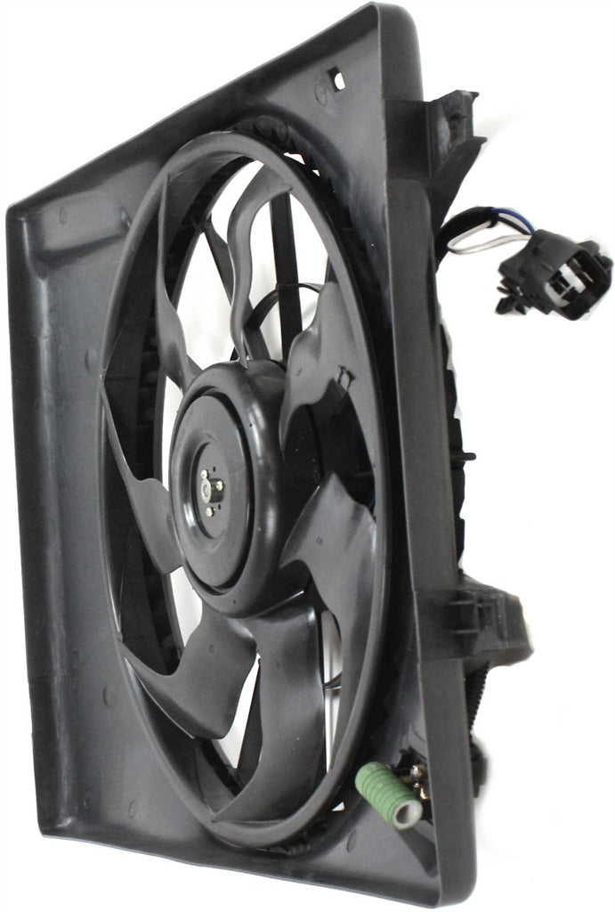 SPORTAGE 05-10 RADIATOR FAN SHROUD ASSEMBLY, 2.0L , 7 Blade, Includes resistor