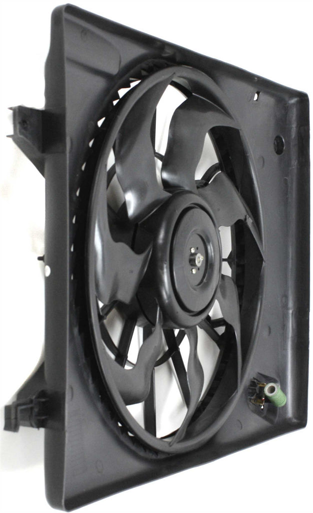 SPORTAGE 05-10 RADIATOR FAN SHROUD ASSEMBLY, 2.0L , 7 Blade, Includes resistor