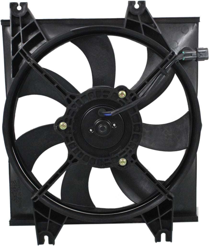 ACCENT 00-06 A/C CONDENSER FAN ASSEMBLY, (1.5L, w/ Auto Trans)/(1.6L Eng, Hatchback/Sedan)