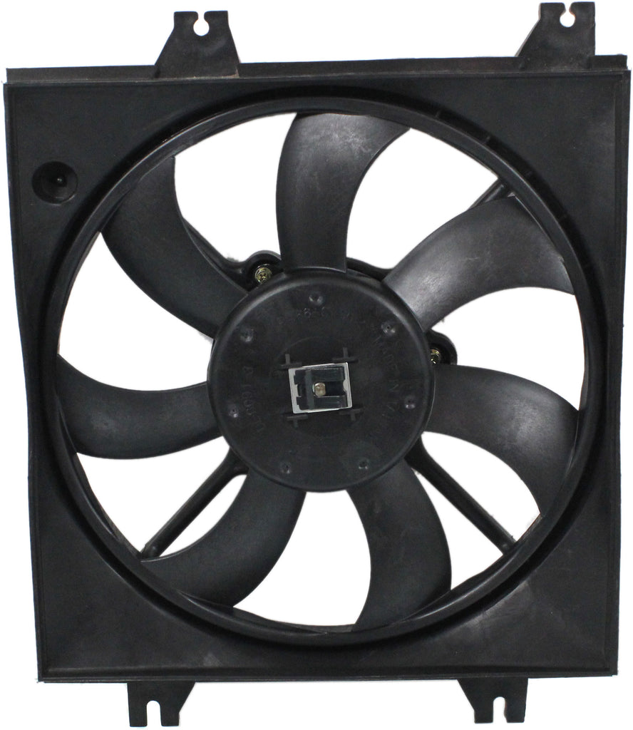 ACCENT 00-06 A/C CONDENSER FAN ASSEMBLY, (1.5L, w/ Auto Trans)/(1.6L Eng, Hatchback/Sedan)