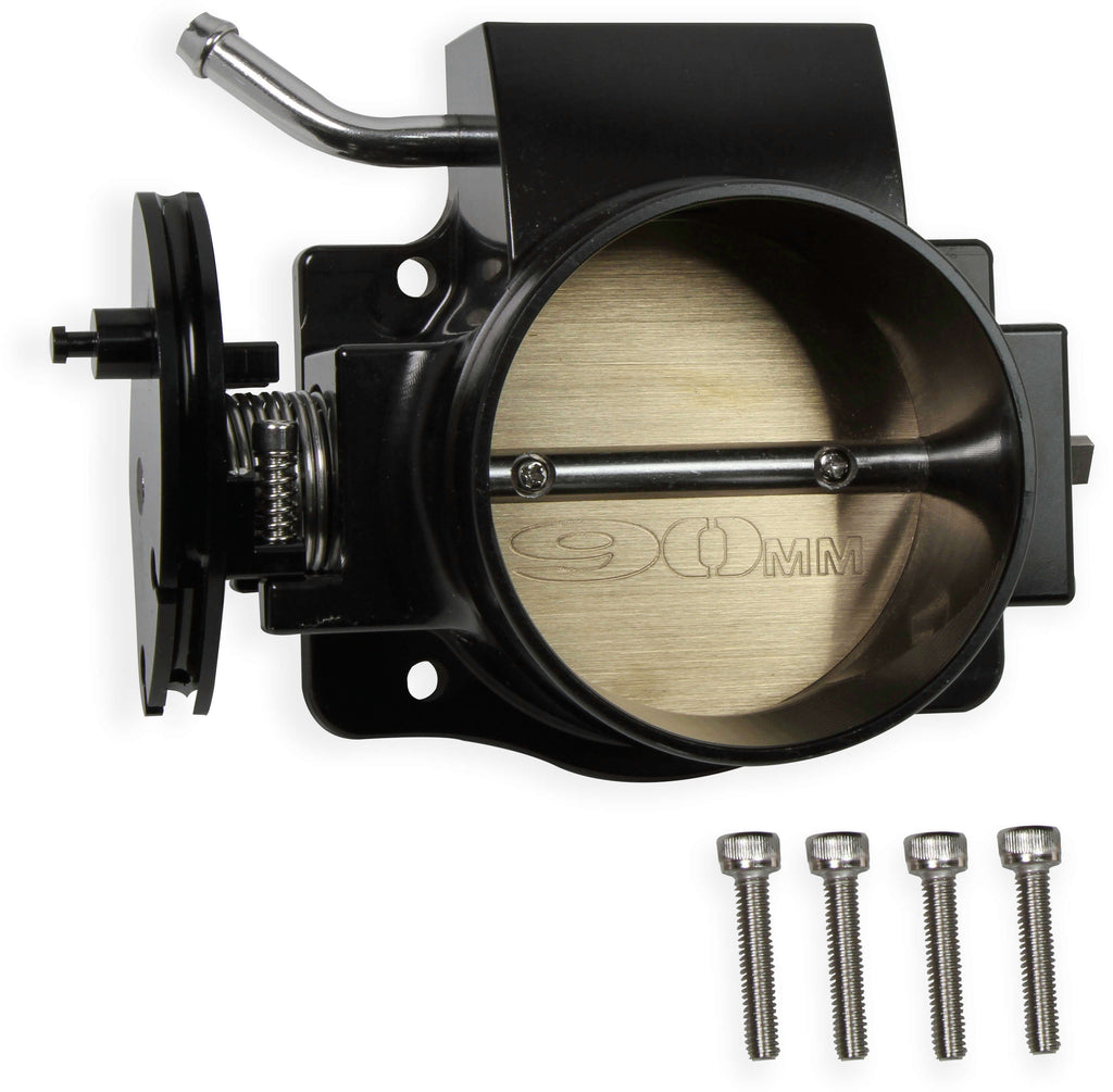 Throttle Body 90mm with Sniper EFI Logo Black for 2011-2014 Ford Coyote 5.0L