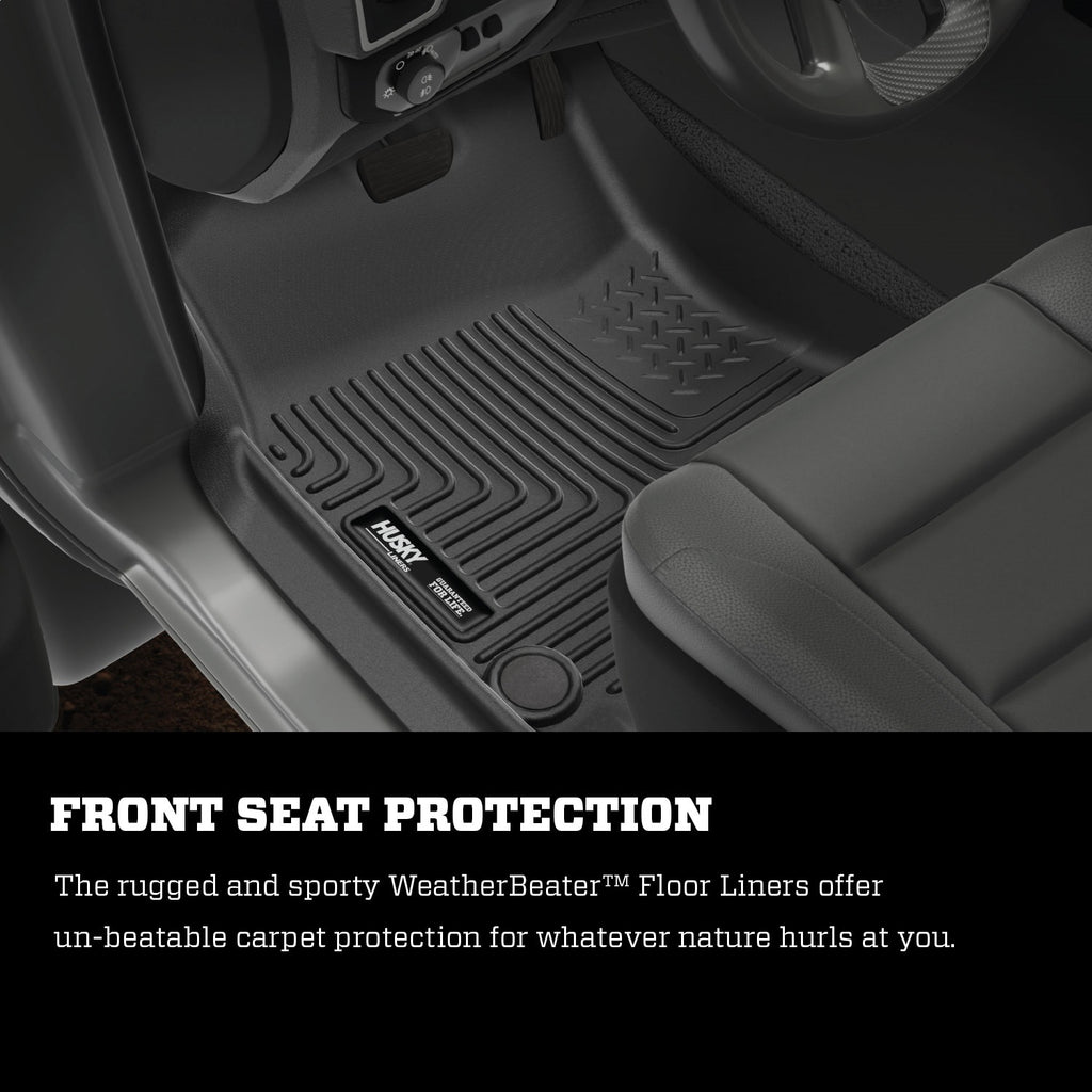 Floor Liner; Front Floor Liners Black Front Row; Qty Sold : 2; Weatherbeater Series; TPO - Thermoplastic Olefin