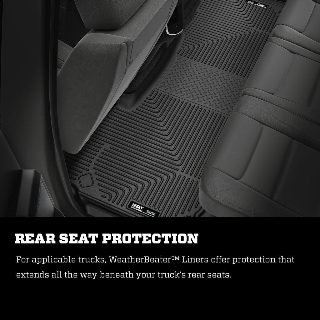 Floor Liner; Front Floor Liners Black Front Row; Qty Sold : 2; Weatherbeater Series; TPO - Thermoplastic Olefin