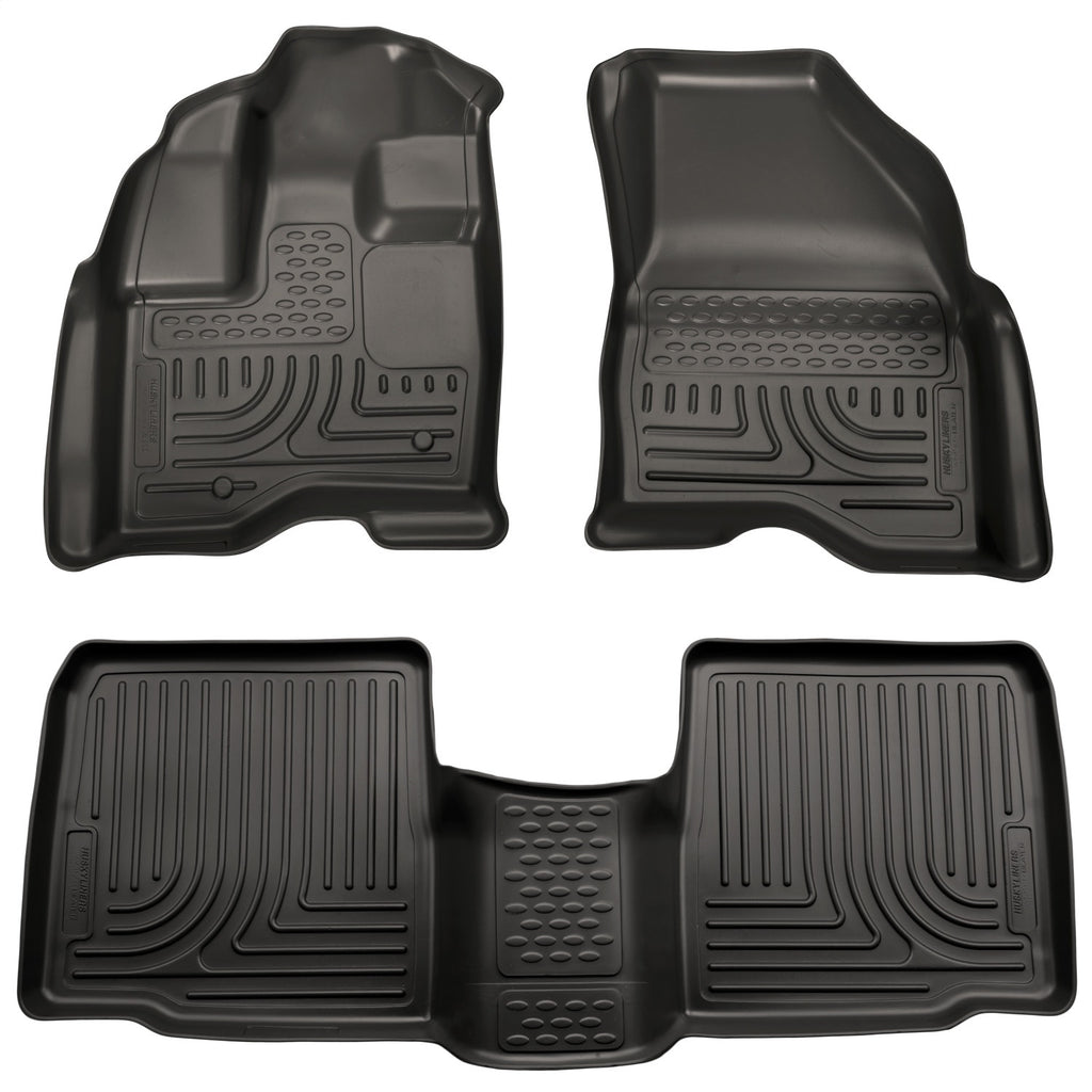 Floor Liner; Front & 2nd Seat Floor Liners Black Front And Second Rows; Qty Sold : 3; Weatherbeater Series; TPO - Thermoplastic Olefin