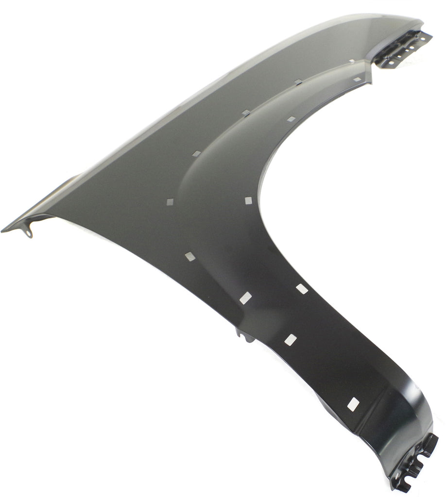 TUCSON 05-09 FRONT FENDER RH, Primed, 2.0L Eng., w/o Signal Light Hole, w/ Side Cladding Hole, Steel
