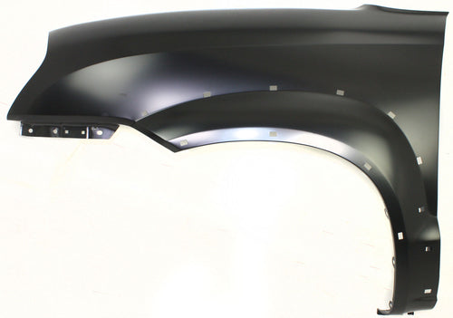 TUCSON 05-09 FRONT FENDER LH, Primed, 2.0L Eng., w/o Signal Light Hole, w/ Side Cladding Hole, Steel