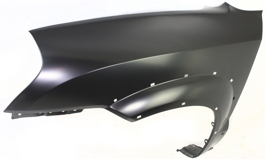TUCSON 05-09 FRONT FENDER LH, Primed, 2.0L Eng., w/o Signal Light Hole, w/ Side Cladding Hole, Steel