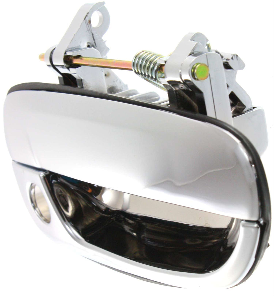 ACCENT 00-06 EXTERIOR FRONT DOOR HANDLE RH, All Chrome, Plastic, w/ Keyhole, Hatchback/Sedan