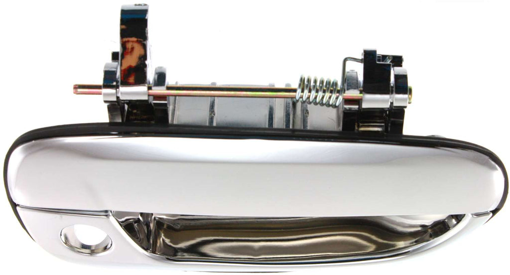 ACCENT 00-06 EXTERIOR FRONT DOOR HANDLE RH, All Chrome, Plastic, w/ Keyhole, Hatchback/Sedan