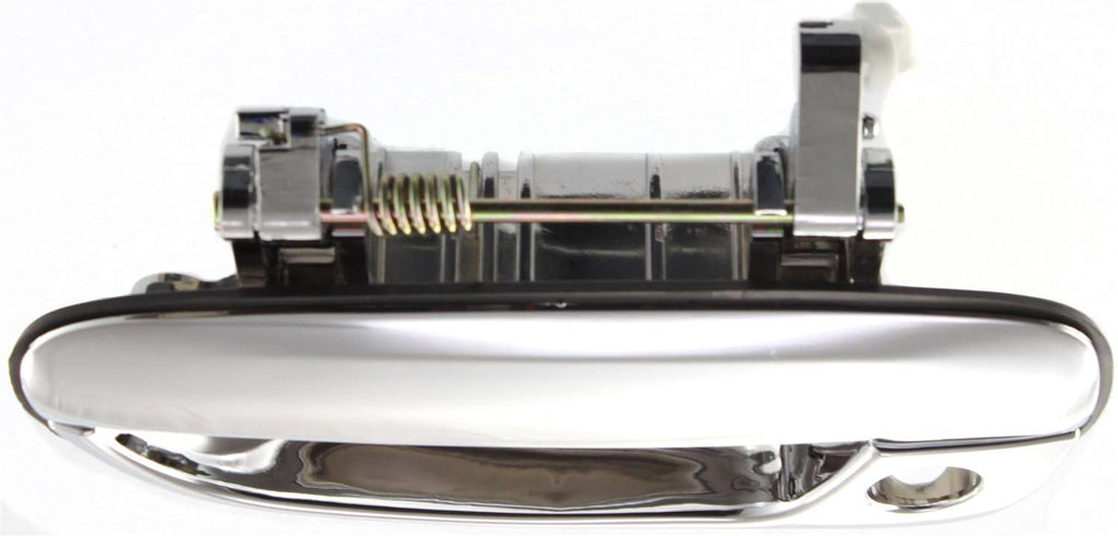 ACCENT 00-06 EXTERIOR FRONT DOOR HANDLE LH, All Chrome, Plastic, w/ Keyhole, Hatchback/Sedan