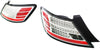 CIVIC 06-08 CLEAR TAIL LAMP RH and LH, Assembly, LED, Chrome, Set of 2, Coupe