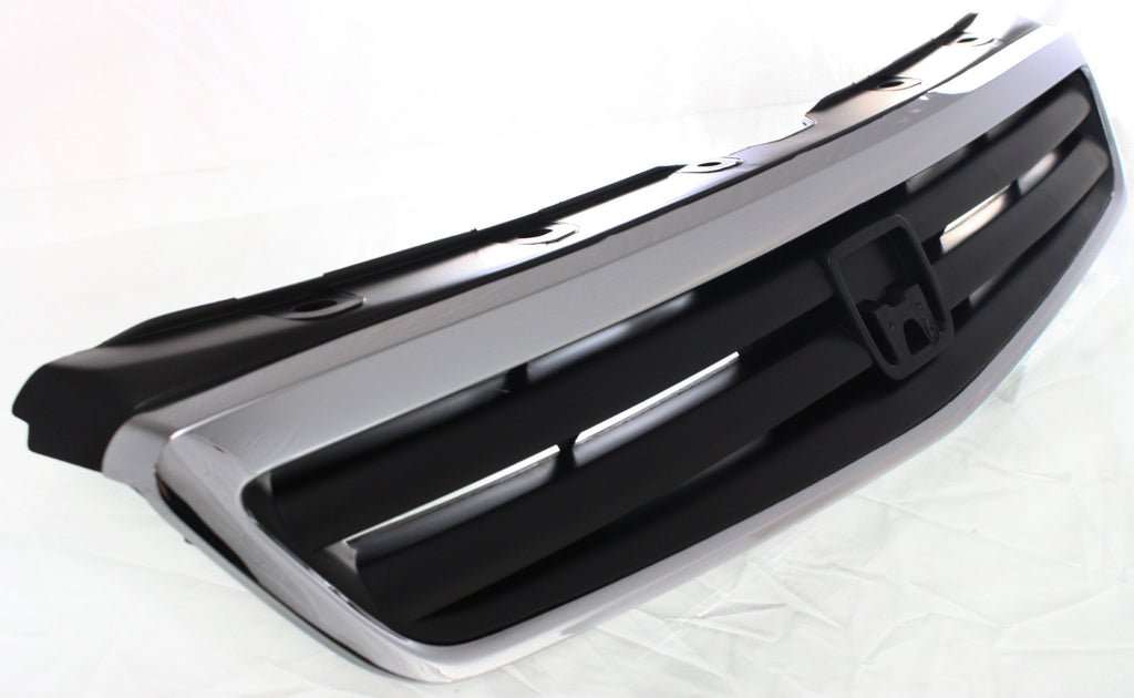 CIVIC 99-00 GRILLE, ABS Plastic, Chrome Shell/Painted Black Insert, (Exc. GX Model), Sedan