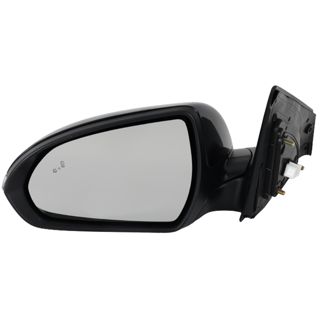 ELANTRA 17-18 MIRROR LH, Power, Manual Folding, Heated, Paintable, w/ BSD, In-housing Signal Light, USA Built Vehicle