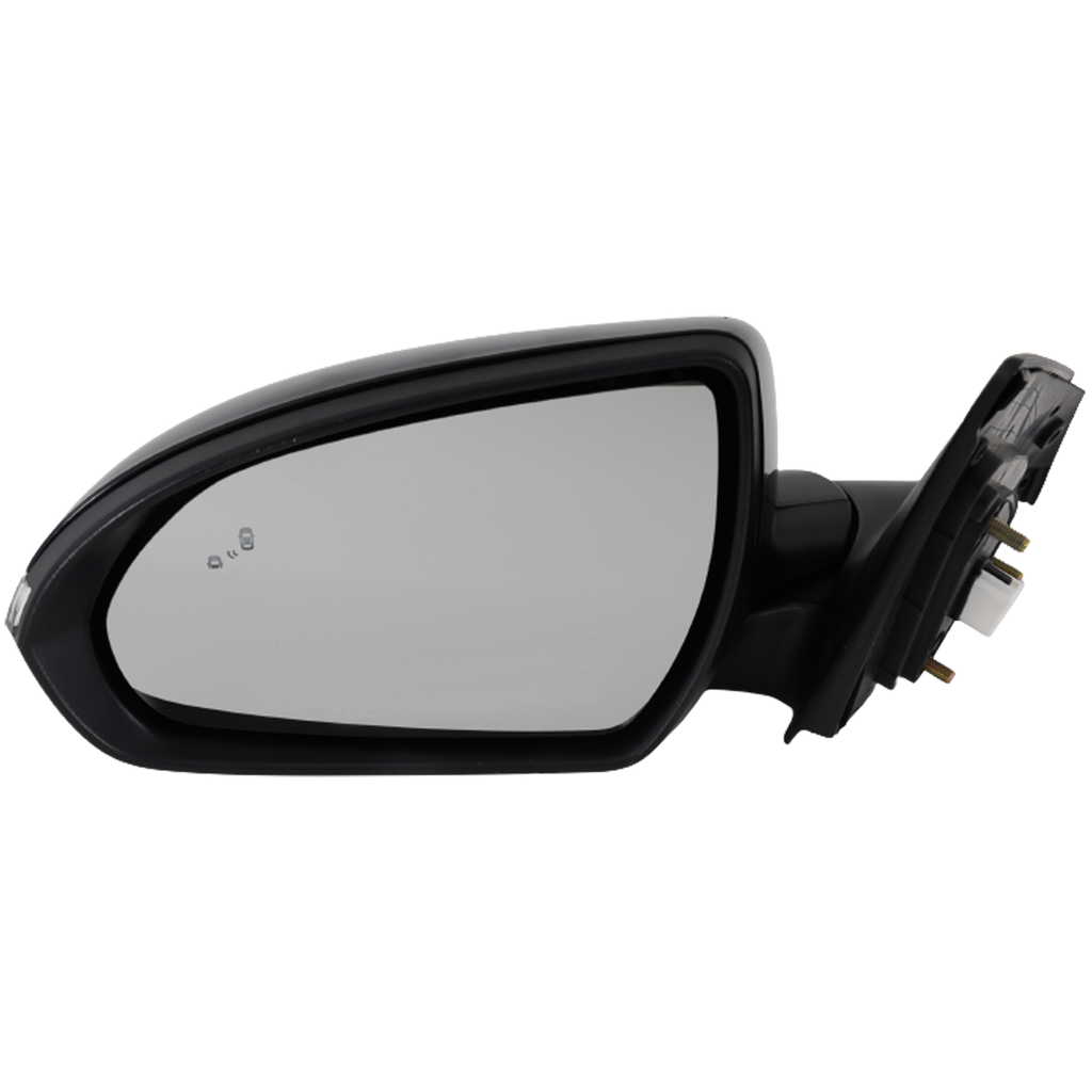ELANTRA 17-18 MIRROR LH, Power, Manual Folding, Heated, Paintable, w/ BSD, In-housing Signal Light, USA Built Vehicle