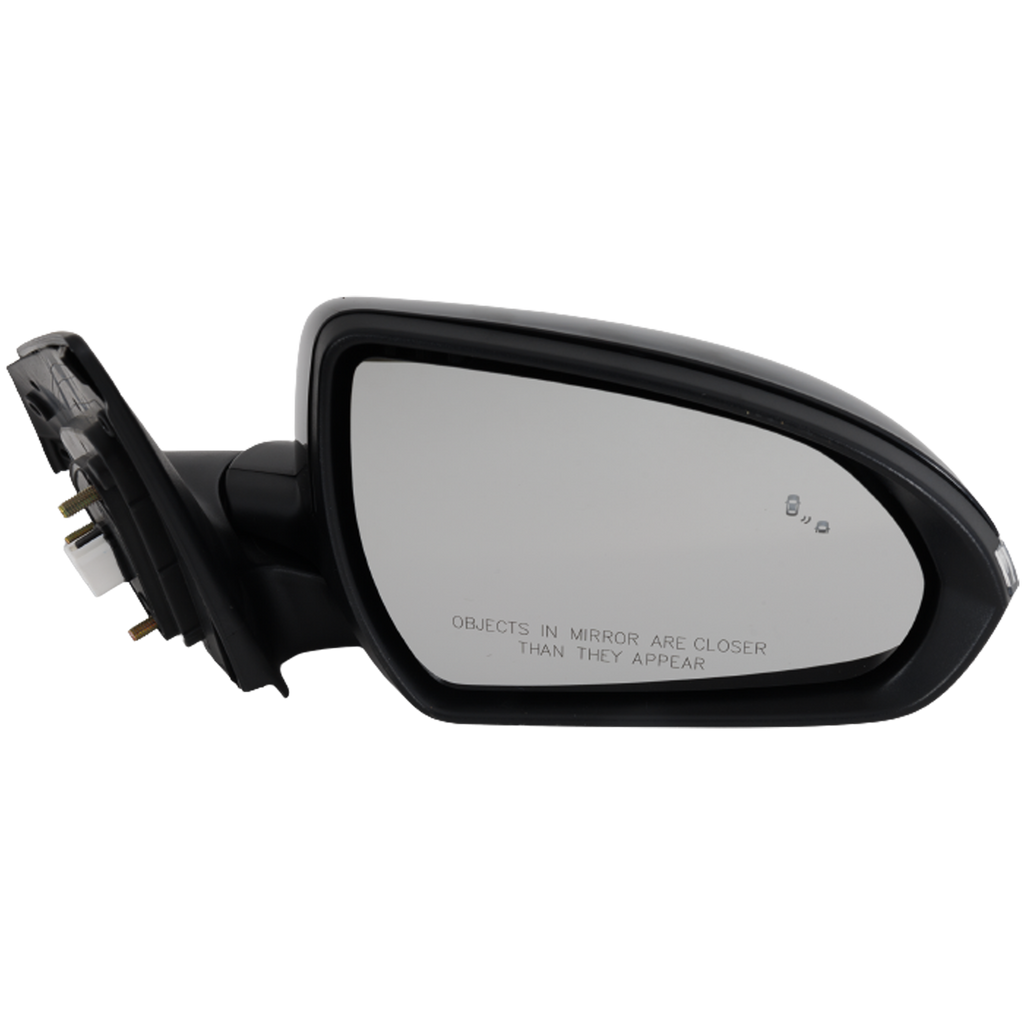 ELANTRA 17-18 MIRROR RH, Power, Manual Folding, Heated, Paintable, w/ BSD, In-housing Signal Light, USA Built Vehicle
