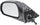 ELANTRA 01-06 MIRROR LH, Manual Remote, Manual Folding, Non-Heated, Paintable, w/o Auto Dimming, BSD, Memory, and Signal Light