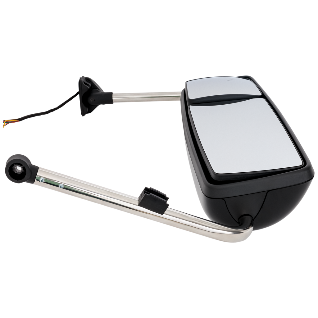 INTERNATIONAL PROSTAR/WORKSTAR 08-12 TOWING MIRROR LH, Manual Adjust, Heated, Paintable, w/ Signal Light, w/o CB Antenna Provision
