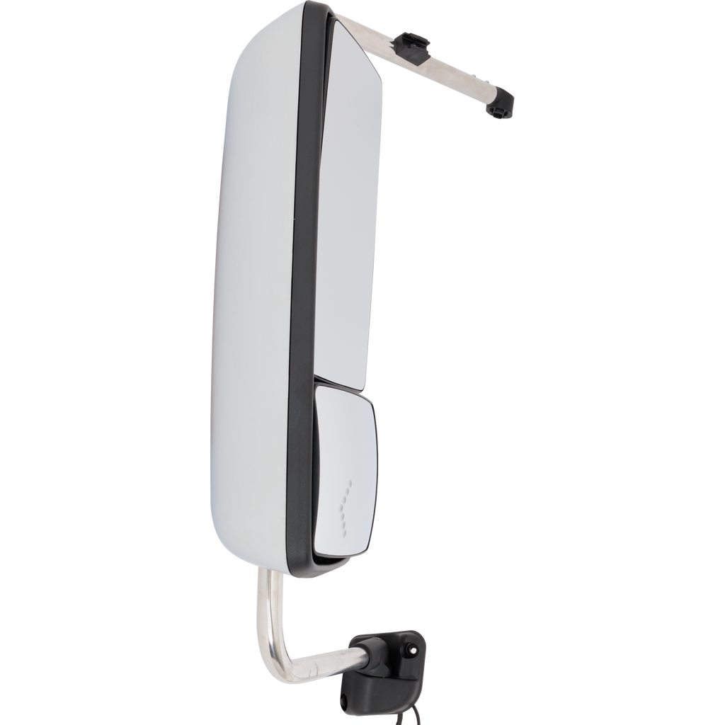 INTERNATIONAL PROSTAR/WORKSTAR 08-12 TOWING MIRROR LH, Manual Adjust, Heated, Chrome, w/ Signal Light, w/ CB Antenna Provision