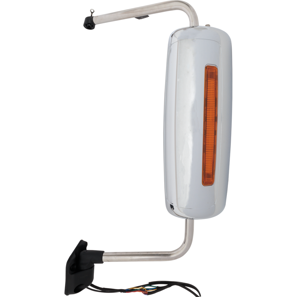 INTERNATIONAL PROSTAR/WORKSTAR 08-12 TOWING MIRROR LH, Manual Adjust, Heated, Chrome, w/ Signal Light, w/ CB Antenna Provision