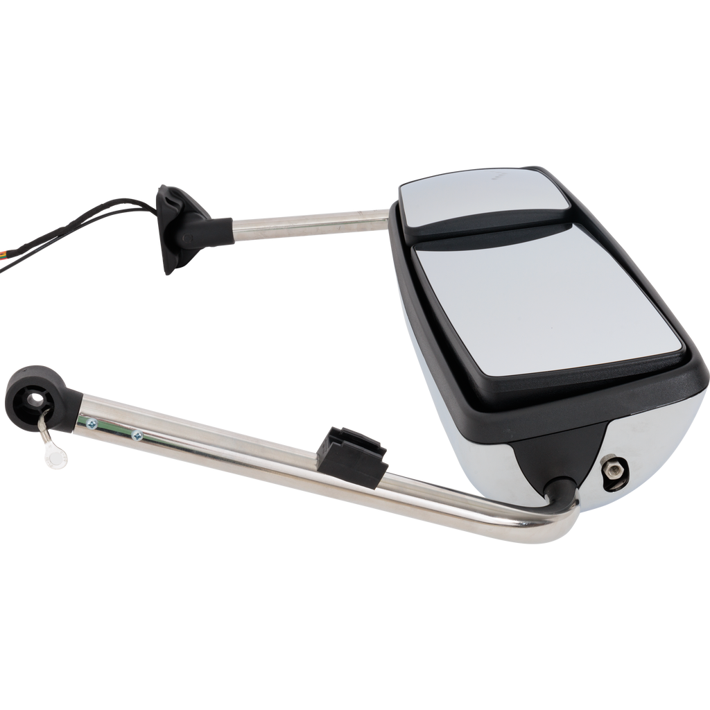 INTERNATIONAL PROSTAR/WORKSTAR 08-12 TOWING MIRROR LH, Manual Adjust, Heated, Chrome, w/ Signal Light, w/ CB Antenna Provision