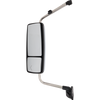 INTERNATIONAL PROSTAR/WORKSTAR 08-12 TOWING MIRROR LH, Manual Adjust, Non-Folding, Heated, Chrome, w/ Signal Light, w/o CB Antenna Provision