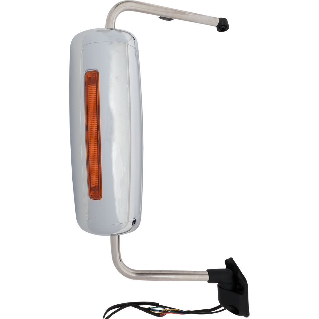 INTERNATIONAL PROSTAR/WORKSTAR 08-12 TOWING MIRROR RH, Manual Adjust, Non-Folding, Heated, Chrome, w/ Signal Light, w/o CB Antenna Provision