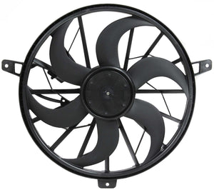 GRAND CHEROKEE 99-03/LIBERTY 02-07 RADIATOR FAN & MOTOR, 3.7L/(4.0L/4.7L , w/o Tow Pkg.)