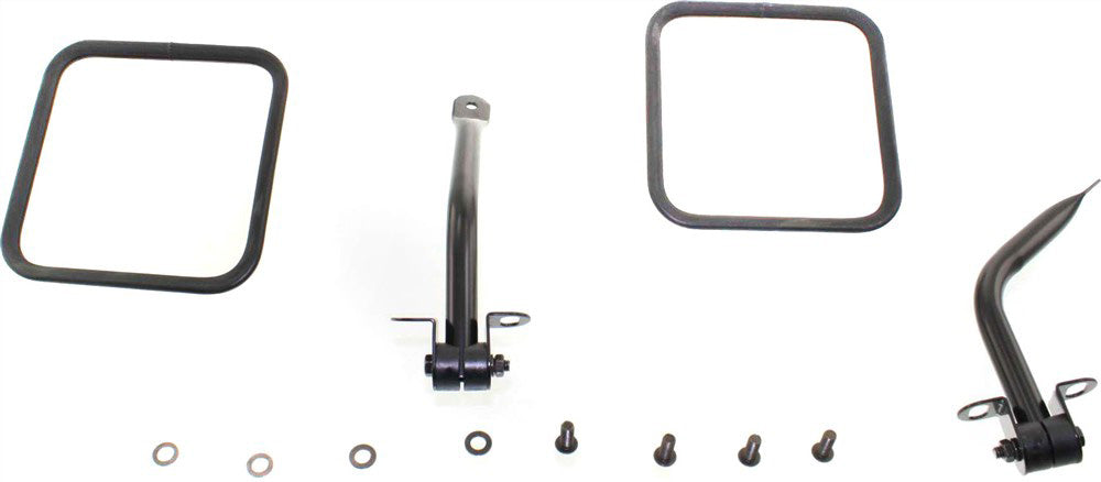 WRANGLER 87-95 MIRROR RH=LH, Manual Adjust, Manual Folding, Paintable