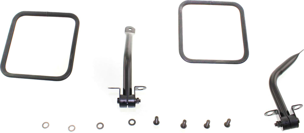 WRANGLER 87-95 MIRROR RH=LH, Manual Adjust, Manual Folding, Paintable