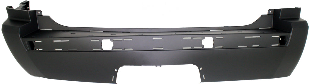 GRAND CHEROKEE 05-10 REAR BUMPER COVER, Primed, w/ Chrome Insert, w/ Tow Hook Holes, Exc. SRT-8 Model