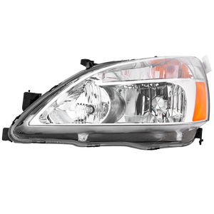ACCORD 03-07 PROJECTOR HEAD LAMP LH, Assembly, Halogen, Black Interior, w/ Halo Rim