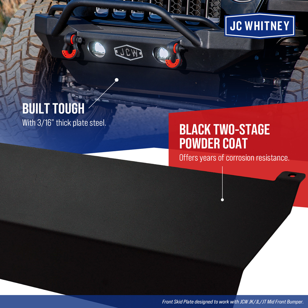 WRANGLER JK 07-18/WRANGER JL 18-21/GLADIATOR 20-21 FRONT SKID PLATE