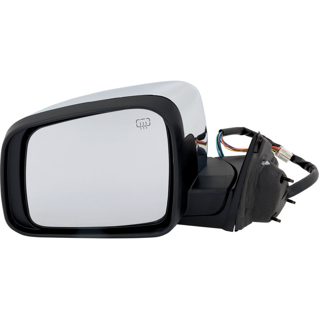 GRAND CHEROKEE WK 11-22 MIRROR LH, Power, Manual Folding, Heated, Chrome, w/ Auto Dimming, BSD, Memory, and Signal Light, w/o Puddle Light