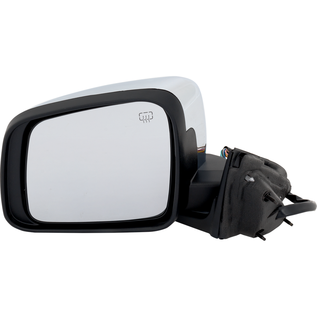 GRAND CHEROKEE WK 11-22 MIRROR LH, Power, Manual Folding, Heated, Chrome, w/ Auto Dimming, BSD, Memory, and Signal Light, w/o Puddle Light