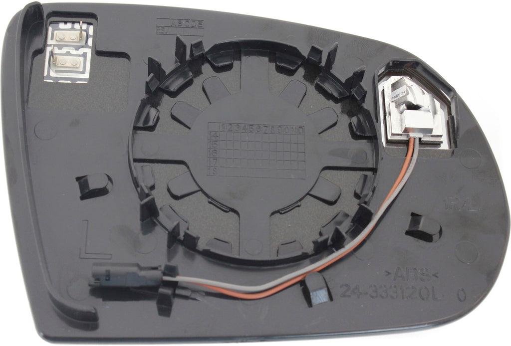 CHEROKEE 14-23 MIRROR GLASS LH, Heated, w/ BSD and Backing Plate, w/o Turn Signal