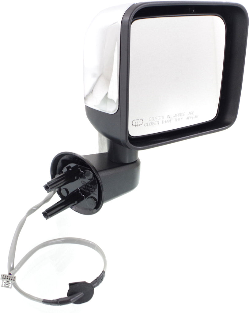 WRANGLER JK 14-14 MIRROR RH, Power, Manual Folding, Heated, Chrome