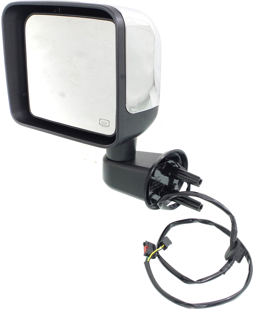 WRANGLER JK 15-18 MIRROR LH, Power, Manual Folding, Heated, Chrome